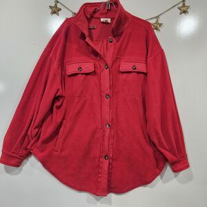 BiBi Small Soft Oversized Shirt Jacket Fleece Barn Coat Cottagecore Boho Soft